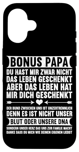 Bonus Papa Stiefvater Vatertag Papa Vaterschaft Hülle für iPhone 16 von Stolzer Papa Stiefvater Liebevoller Daddy Vater