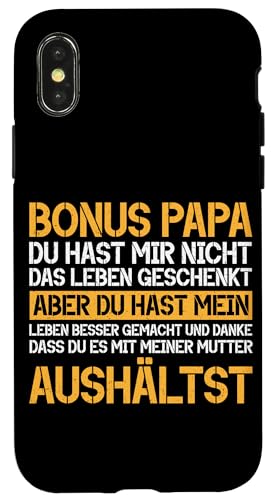 Bonus Papa Stiefvater Vatertag Papa Vaterschaft Hülle für iPhone X/XS Bonus Papa Stiefvater Vatertag Papa Vaterschaft Hülle für iPhone X/XS von Stolzer Papa Stiefvater Liebevoller Daddy Vater