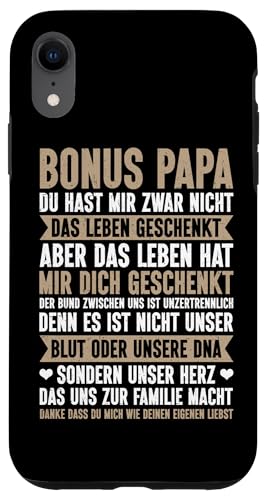Bonus Papa Stiefvater Vatertag Papa Vaterschaft Hülle für iPhone XR Bonus Papa Stiefvater Vatertag Papa Vaterschaft Hülle für iPhone XR von Stolzer Papa Stiefvater Liebevoller Daddy Vater