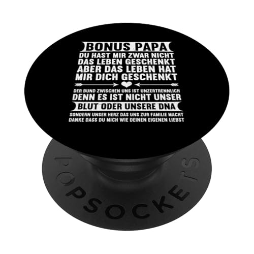 Bonus Papa Stiefvater Vatertag Papa Vaterschaft PopSockets Klebender PopGrip Bonus Papa Stiefvater Vatertag Papa Vaterschaft PopSockets Klebender PopGrip von Stolzer Papa Stiefvater Liebevoller Daddy Vater