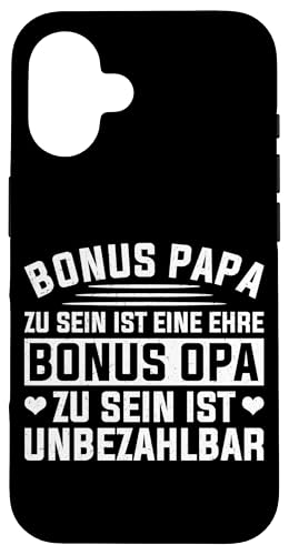 Bonus Papa Zu Sein Ist Eine Ehre Bonus Opa Ist Unbezahlbar Hülle für iPhone 16 Bonus Papa Zu Sein Ist Eine Ehre Bonus Opa Ist Unbezahlbar Hülle für iPhone 16 von Stolzer Papa Stiefvater Liebevoller Daddy Vater