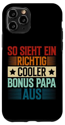So Sieht Ein Richtig Cooler Bonus Papa Aus Retro Stiefvater Hülle für iPhone 11 Pro So Sieht Ein Richtig Cooler Bonus Papa Aus Retro Stiefvater Hülle für iPhone 11 Pro von Stolzer Papa Stiefvater Liebevoller Daddy Vater