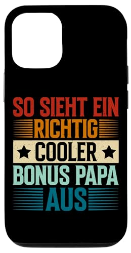 So Sieht Ein Richtig Cooler Bonus Papa Aus Retro Stiefvater Hülle für iPhone 12/12 Pro So Sieht Ein Richtig Cooler Bonus Papa Aus Retro Stiefvater Hülle für iPhone 12/12 Pro von Stolzer Papa Stiefvater Liebevoller Daddy Vater
