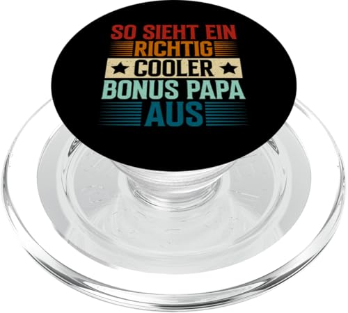 So Sieht Ein Richtig Cooler Bonus Papa Aus Retro Stiefvater PopSockets PopGrip für MagSafe So Sieht Ein Richtig Cooler Bonus Papa Aus Retro Stiefvater PopSockets PopGrip für MagSafe von Stolzer Papa Stiefvater Liebevoller Daddy Vater