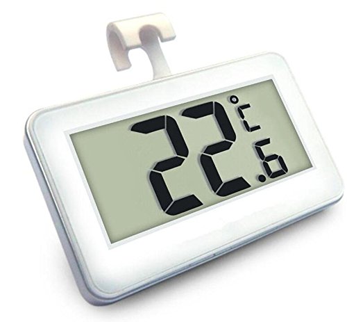 Kühlschrank, Gefrierschrank & Raumthermostat LCD digital Thermometer mit Haken & Magnet von Stonham