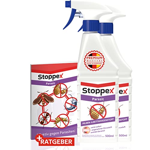 Stoppex Parasit Milben- & Bettwanzenspray – Effektive Soforthilfe gegen Milben & Bettwanzen - Ideal für Matratzen, Sofas, Polster & Teppiche Stoppex Parasit Milben- & Bettwanzenspray – Effektive Soforthilfe gegen Milben & Bettwanzen - Ideal für Matratzen, Sofas, Polster & Teppiche von Stoppex