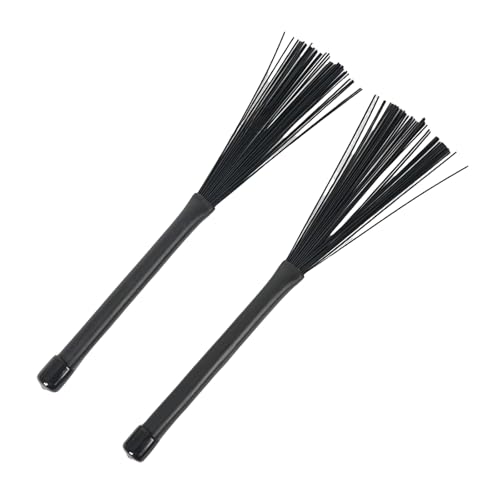 1Pair Nylonstangen Trommelsticks Pinsel Standard Multi Rod Bündel Stöcke Percussion Drum Pinsel Percussion Accessoires von Storage Bag