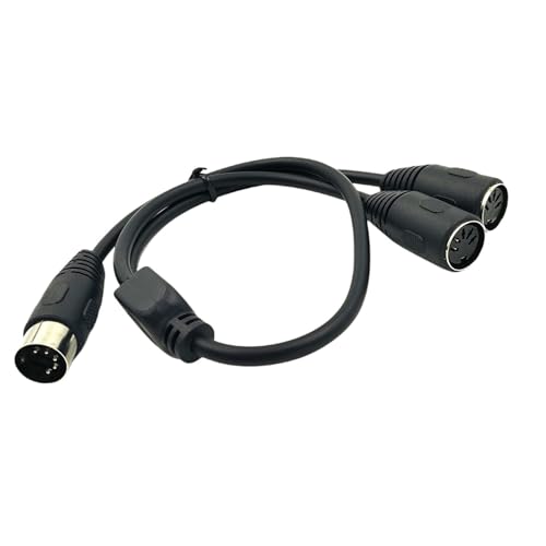 Storage Bag Din 5Pin Splitter Y Adapter 5 Pin Männlich Bis Doppelte Din 5Pin Female Sound Tastatur Synthesizer Elektrische Drum von Storage Bag
