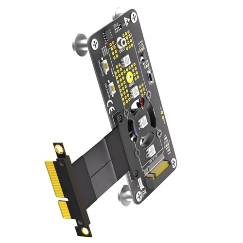 Storage Bag NGFFSNVME Key M HDDS PCIe 4 Verlängerungskabel Mit Kühllüfter Und Automatische Verfärbungs LED von Storage Bag
