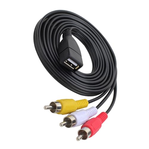 Storage Bag USB Frau 3RCA Männliche Kabelsplitter 3RCA Zum USB Adapter Für HDTV Heimkinoverstärker Sprecher Auto von Storage Bag