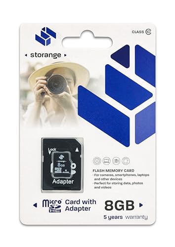 STORANGE 8GB Class 10 SDHC - Micro SD-Karte + Adapter von Storange