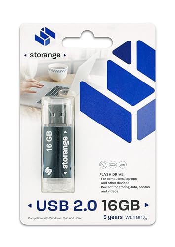 STORANGE USB-Stick 16GB 2.0 Basic schwarz von Storange