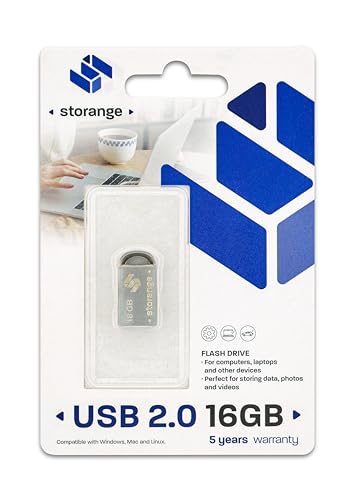 STORANGE USB-Stick 16GB 2.0 Mini Silber von Storange