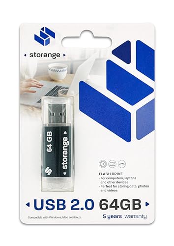 STORANGE USB-Stick 64GB 2.0 Basic schwarz von Storange