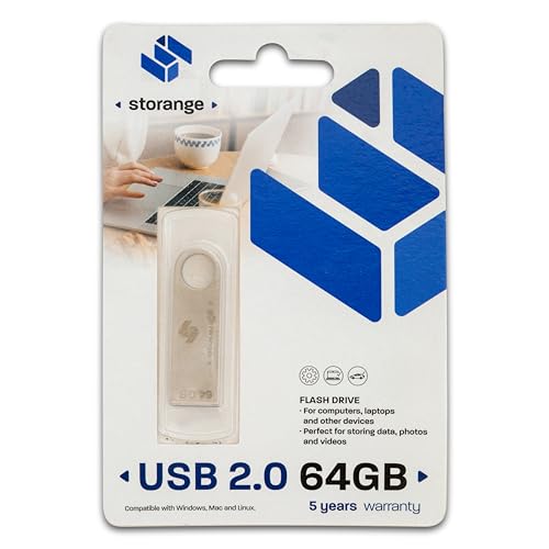 STORANGE USB-Stick 64GB 2.0 Slim Silber von Storange