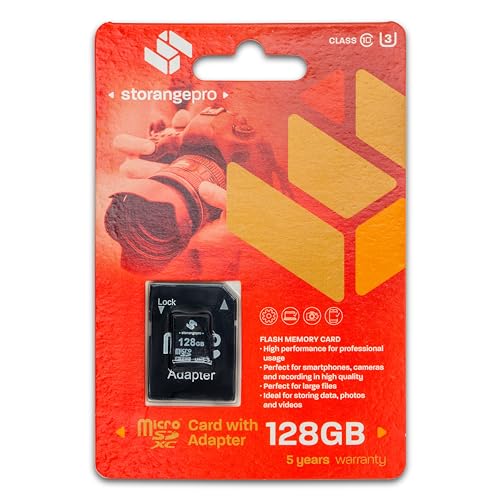 STORANGEPRO 128GB Class 10, SDXC, UHS-3, Micro SD-Karte + Adapter von Storange