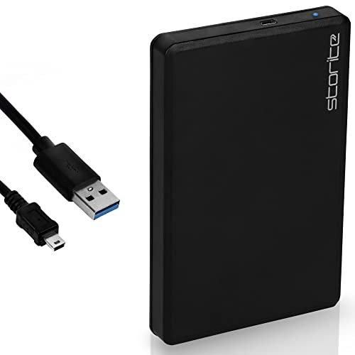 Storite 120 GB tragbare Externe Festplatte 2,5 Zoll HDD Backup Storage Drive mit USB 2.0 Ultraschnelle Datenübertragung Kompakte Festplatte Kompatibel mit PC, MAC, Windows, Laptop, Desktop (Schwarz) von Storite