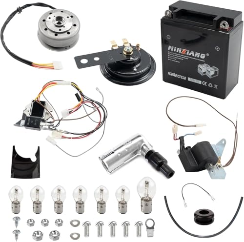 KMS0908 Vape-Zündanlage mit wartungsfreier 12 V 5 Ah-Batterie, Hupe, Kugelleuchten kompatibel mit Simson S50 S51 S53 S70 S83 von Stormrazor