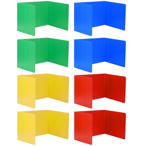 Bunte Schreibtisch-Trennwände für Schülerprüfungen und einfachen Schutz der Privatsphäre, Klassenzimmer, Schule, Kunststoff, Studium, Carrel Trennwand (4 Farben), 8 Stück von Stormshopping