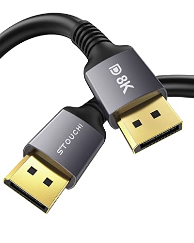 Stouchi DisplayPort Kabel 1.4 10M 【VESA-zertifiziert CL3 für Wandeinbau】 DP1.4 Kabel 8K@60Hz HBR3 4K@60Hz/144Hz/120Hz 5K@60Hz 2K@165Hz/240Hz Unterstützt FreeSync G-Sync HDR10 Display Port von Stouchi