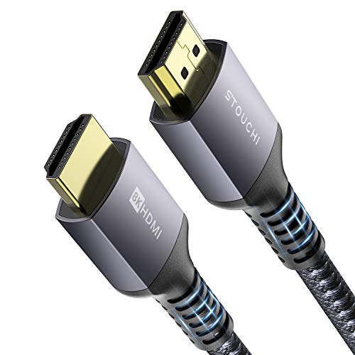 Stouchi HDMI 2.1 Kabel 8K 1,2m, Ultra HD 48 Gbit/s Hochgeschwindigkeit 8K60hz 4K120hz 144Hz 165 Hz RTX 3080 DSC eARC Dynamisches HDR10 4: 4: 4 HDCP 2.2 & 2.3 Dolby,Kompatibel mit TV/PS5/Xbox-Serie X von Stouchi