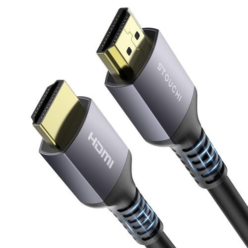 Stouchi HDMI 2.1 Kabel 8K 6m, Ultra HD 48 Gbit/s Hochgeschwindigkeit 8K60hz 4K120hz 144Hz 165 Hz RTX 3080 DSC eARC Dynamisches HDR10 4: 4: 4 HDCP 2.2 & 2.3 Dolby,Kompatibel mit TV/PS5/Xbox-Serie X von Stouchi