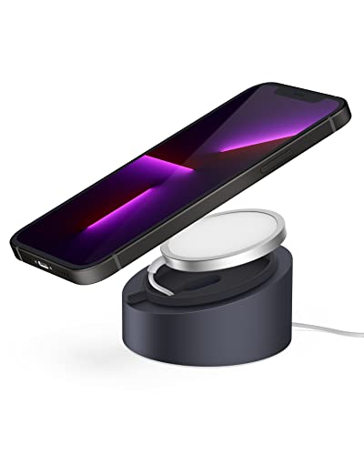 Stouchi Ständer Kompatibel mit Mag Safe Ladegerät Heavy Duty Premium Metal Mag Safe Halterung Holder für iPhone 16/16 Pro/16Pro Max, iPhone 15/14/13(Mag-Safe Nicht im Lieferumfang enthalten)-Grau von Stouchi