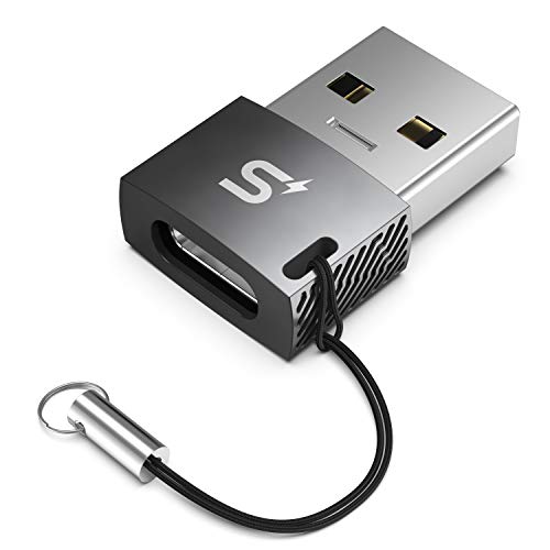 Stouchi USB C Buchse auf USB Stecker Adapter(1 Pack),Typ C auf USB 2.0 Konverter Kompatibel mit Laptops,Powerbanks,Ladegeräte,für Pixel Pro 6/Pad Air 4/Pad Pro 2020,Phone 11/12 Max,Samsung Galaxy S21 von Stouchi