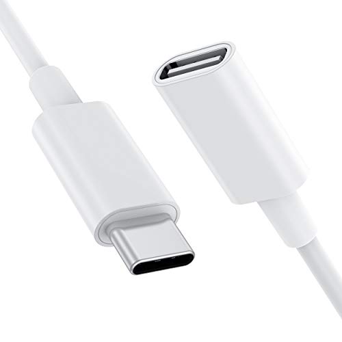 Stouchi USB C Verlängerungskabel für Magsafe Ladegerät Typ C Verlängerung für Stecker/Buchse 9V 3A für Mag safe 480Mbit/s Datenübertragung Kompatibel mit Magsafe Charger iPhone 16/15 1.8M/6Ft-Weiß von Stouchi