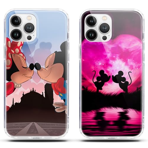 2 Stück Magnetisch Handyhülle für Apple iPhone 15 PRO MAX 6.7" Hülle mit MagSafe, Kawaii Anime Niedlich Muster mit Transparente TPU Stoßfest Schutzhülle für iPhone 15 PRO MAX, Süßes Case 01 von Stradvnaly