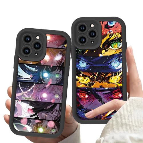 Handyhülle 2 Stück für iPhone 14 Plus Hülle 6.7'' Anime Demon Slayer Zenitsu Tanjirou Nezuko Kyoujurou Mitsuri Manga Muster Case Schutzhülle Stoßfest TPU Silikon Weich Ultra Dünn Cover - Schwarz2 Handyhülle 2 Stück für iPhone 14 Plus Hülle 6.7'' Anime Demon Slayer Zenitsu Tanjirou Nezuko Kyoujurou Mitsuri Manga Muster Case Schutzhülle Stoßfest TPU Silikon Weich Ultra Dünn Cover - Schwarz2 von Stradvnaly