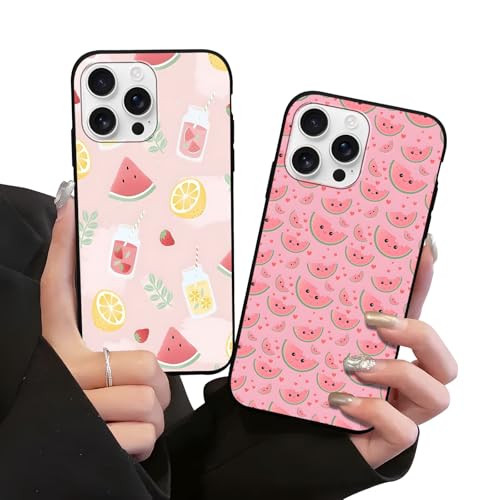 Stradvnaly 2 Stück Handyhülle für Xiaomi Poco X3/X3 NFC 4G Hülle 6,67",Cartoon TPU Sommer Wassermelone Zitrone Obst Muster Aesthetic Design Frauen Mädchen Case,Stoßfest Kratzfeste Schutzhülle von Stradvnaly