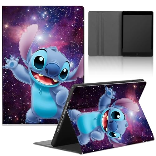 Stradvnaly Hülle für Samsung Galaxy Tab A9+ 11,0" SM-X210/SM-X215/SM-X216,Schutzhülle mit Cute Stitch Muster Slim Halten Sie vorne Case PU Leder Flip TPU Stoßfest Verstellbar Ständer Tablet Folio,Q2 von Stradvnaly