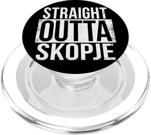 DIREKT AUS SKOPJE PopSockets PopGrip für MagSafe von Straight Outta Words