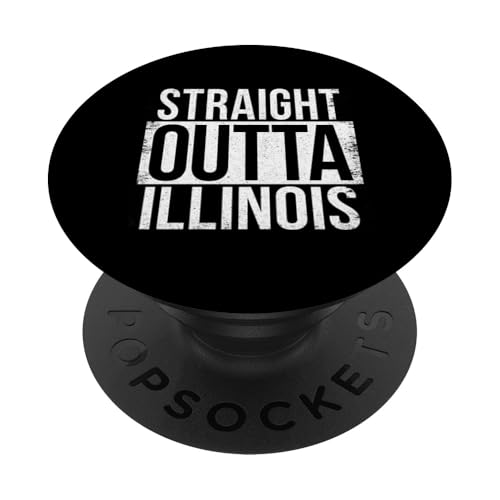 Gerade Outta Illinois PopSockets Klebender PopGrip Gerade Outta Illinois PopSockets Klebender PopGrip von Straight Outta Words