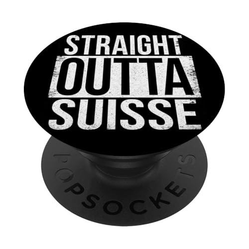 Gerade Outta Suisse PopSockets Klebender PopGrip Gerade Outta Suisse PopSockets Klebender PopGrip von Straight Outta Words