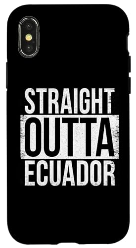 Gerader Außenstrahler Hülle für iPhone X/XS von Straight Outta Words