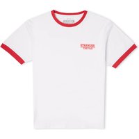 Stranger Things Biker Gang Unisex Ringer T-Shirt - White/Red - S von Stranger Things