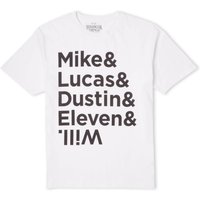 Stranger Things Character Lineup Men's T-Shirt - White - XL von Stranger Things