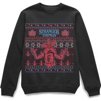 Stranger Things Christmas Deomogorgon Unisex Weihnachtspullover – Schwarz - L von Stranger Things