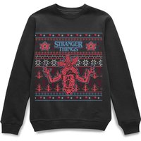 Stranger Things Christmas Deomogorgon Unisex Weihnachtspullover – Schwarz - S von Stranger Things