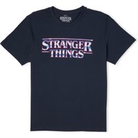 Stranger Things Chrome Logo Men's T-Shirt - Navy - L von Stranger Things