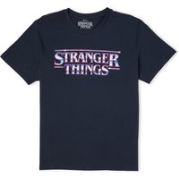 Stranger Things Chrome Logo Men's T-Shirt - Navy - M von Stranger Things