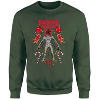 Stranger Things Demogorgon Weihnachtspullover – Grün - L von Stranger Things