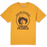Stranger Things Dustin's Pearls Men's T-Shirt - Mustard - L von Stranger Things
