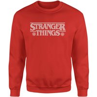 Stranger Things Fairisle Logo Weihnachtspullover – Rot - L von Stranger Things