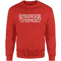 Stranger Things Fairisle Logo Weihnachtspullover – Rot - M von Stranger Things