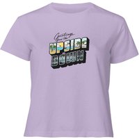 Stranger Things Greetings From The Upside Down Women's Cropped T-Shirt - Lilac - XS Stranger Things Greetings From The Upside Down Women's Cropped T-Shirt - Lilac - XS von Original Hero