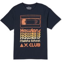 Stranger Things Hawkins AV Club Men's T-Shirt - Navy - L von Stranger Things