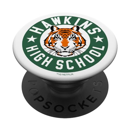 Stranger Things Hawkins Tiger High School Emblem PopSockets mit austauschbarem PopGrip von Stranger Things